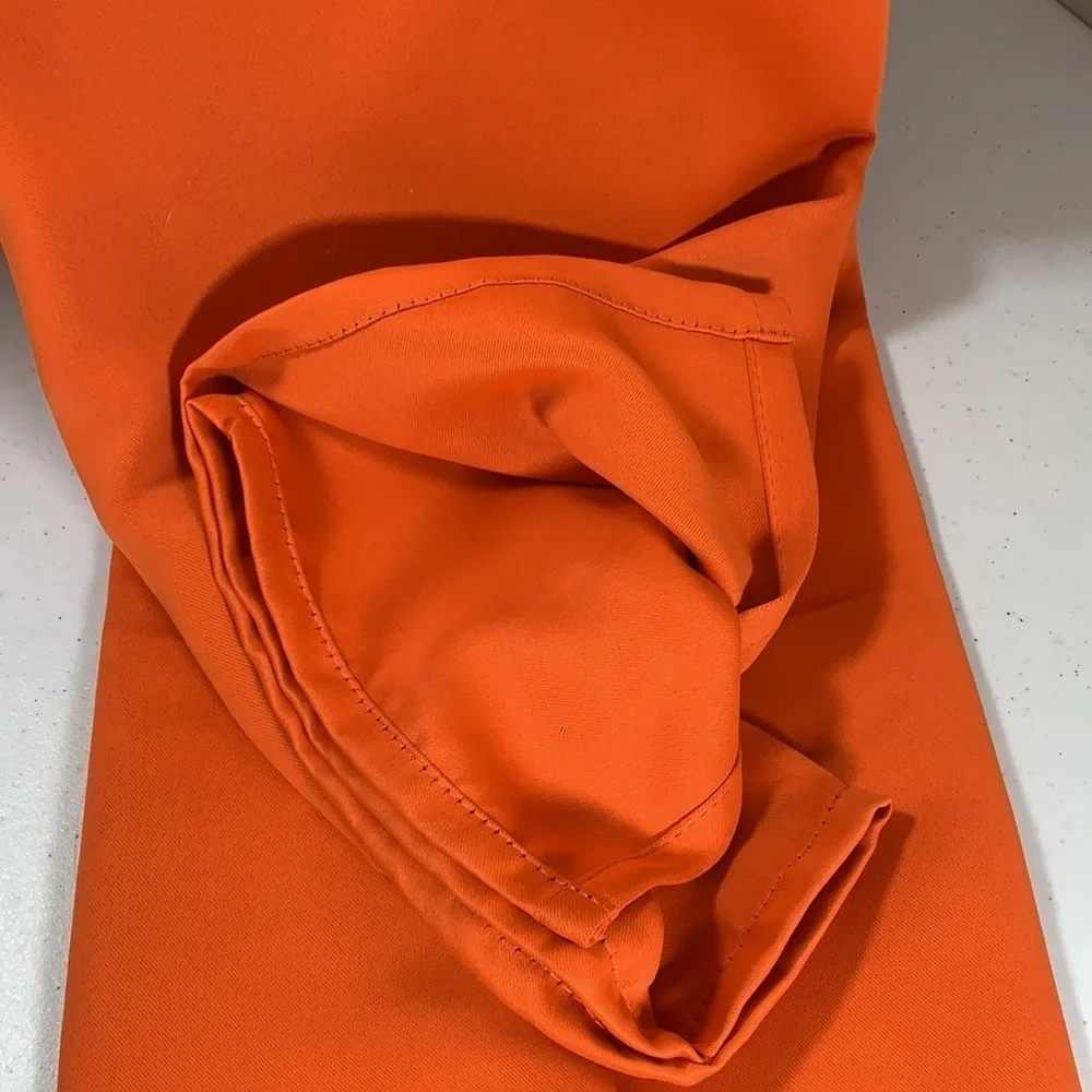 Orange Solid Curtain Panel Grommets 43